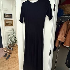 Reformation black jersey dress